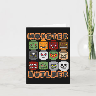 Carte Halloween Construire briques Monster Constructeur