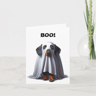Carte Halloween Dachshund Ghost