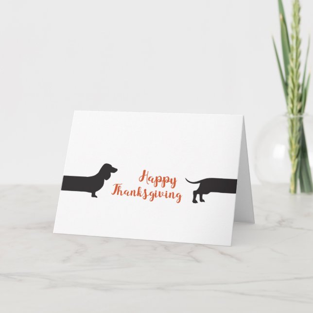 Carte Halloween Dachshund moderne (Devant)