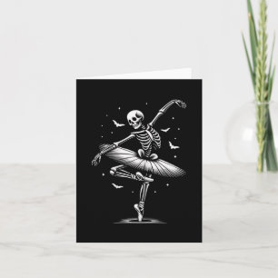 Carte Halloween Dancing Llet Tee Skeleton Llerina