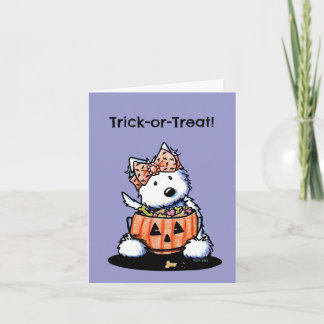 Carte Halloween de chien Westie Terrier