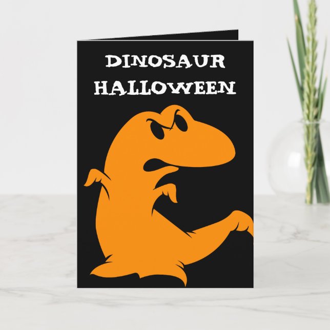 Carte Halloween de Dinosaure (Devant)