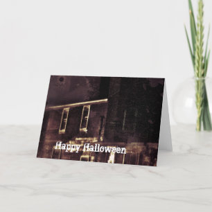 Carte Halloween de la maison abandonnée