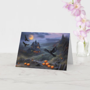 Carte Halloween de Notre Maison à Votre Mignonne Haunt