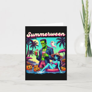 Carte Halloween d'été Zombie Frankenstein Boo Ghost