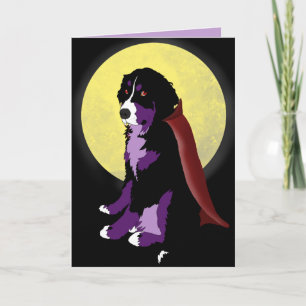 Carte Halloween Dracula Bernese Mountain Dog