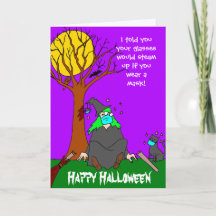 Halloween drôle de visage de sorcière