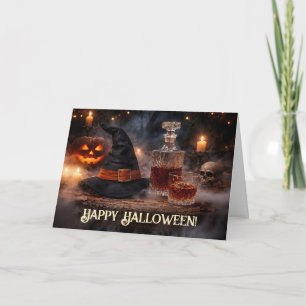 Carte Halloween Drôle de Whisky À votre santé