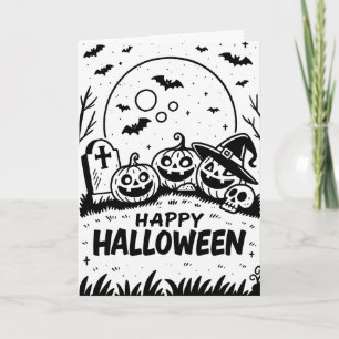Carte Halloween effrayant