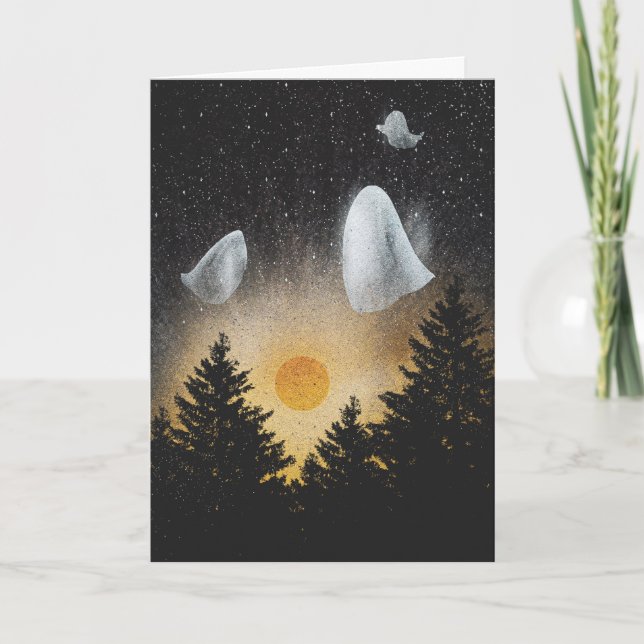 Carte Halloween effrayant (Devant)