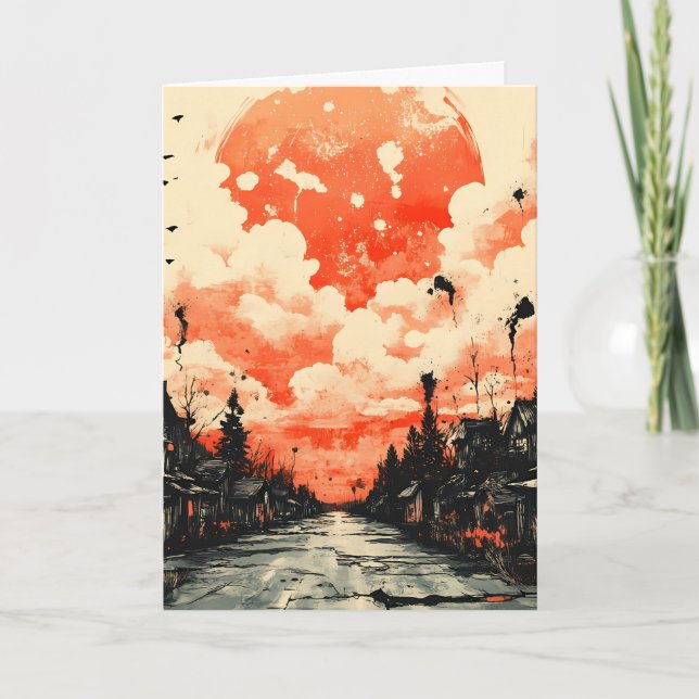 Carte Halloween effrayant (Devant)
