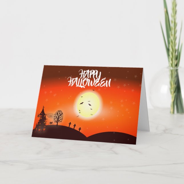 Carte Halloween effrayant (Devant)