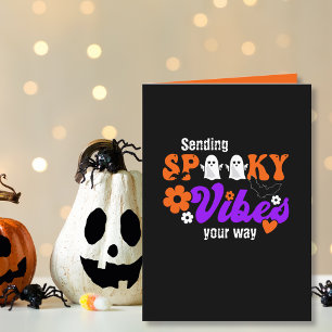 Carte Halloween éffrayant Vibes Ghosts