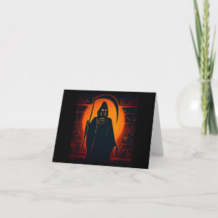 Carte Halloween égyptien Grim Reaper 1