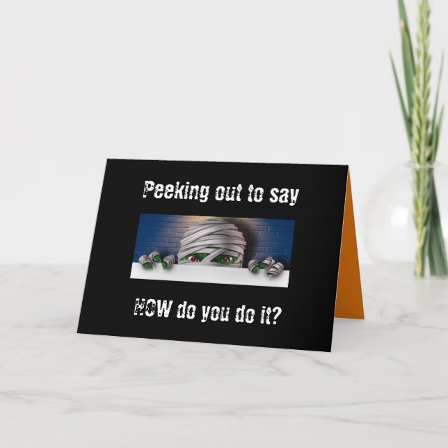 CARTE HALLOWEEN ET UN ANNIVERSAIRE, AUSSI. CHALEUREUX !  (Devant)