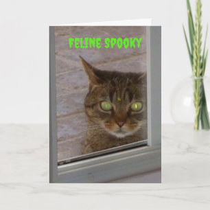 Carte Halloween féline Éffrayante