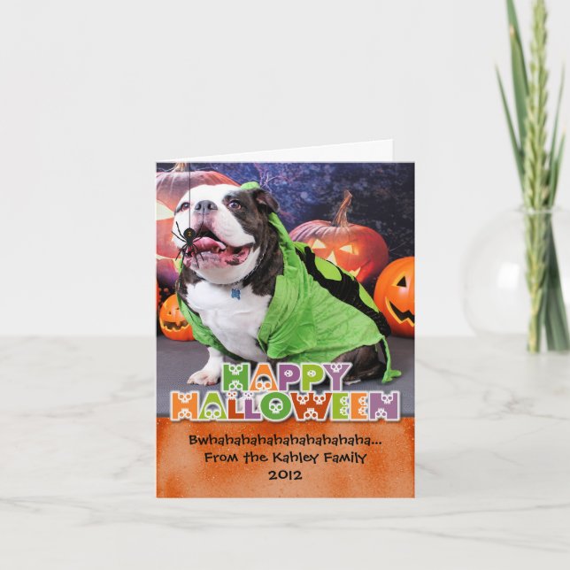 Carte Halloween - Français Bulldog - Spike (Devant)