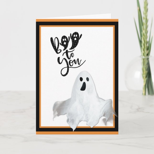 Carte Halloween Ghost Boo Pour Vous Mignonne Drôle (Devant)