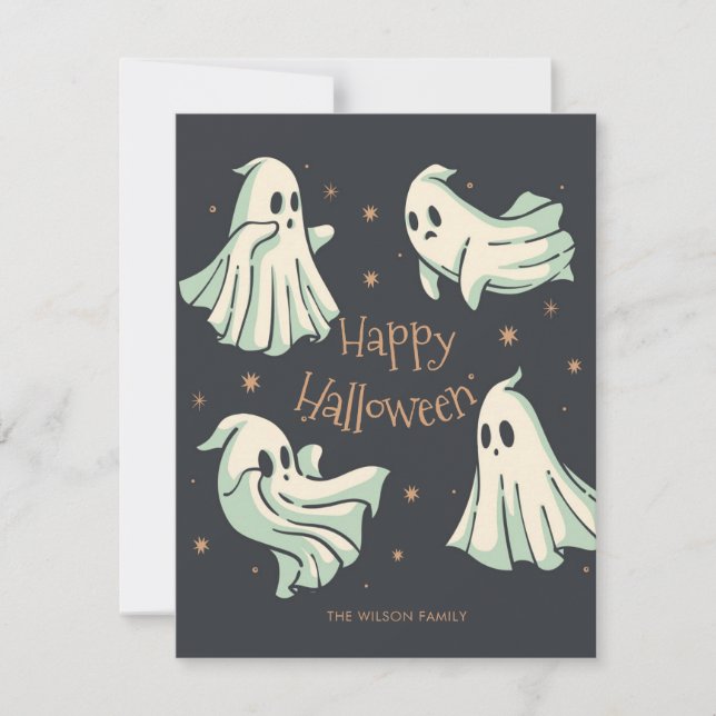 Carte Halloween Ghost Happy Halloween (Devant)