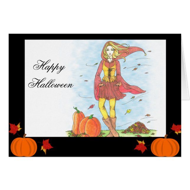 Carte Halloween Glory Automne (Devant horizontal)