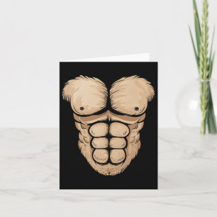 Carte Halloween Gorilla Singe Belly Costume poitrine Hom