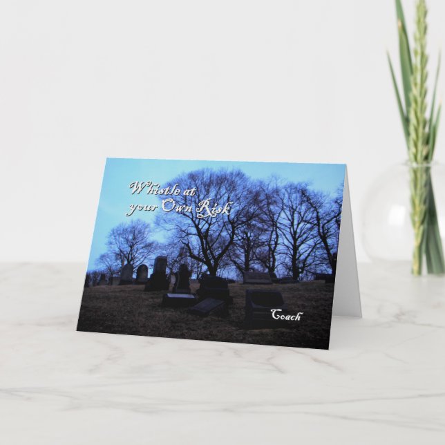 Carte Halloween Graveyard, pour entraîneur (Devant)