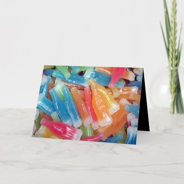 Carte HALLOWEEN GREETING CARD L@@K bouteilles de cire bo (Devant)