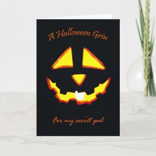 Carte Halloween Grin pour le secret Pal