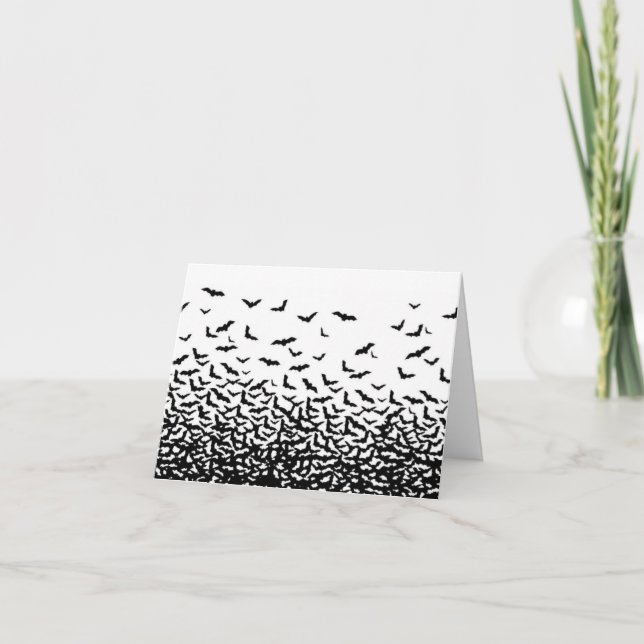 Carte Halloween heureux ! Battes (Devant)