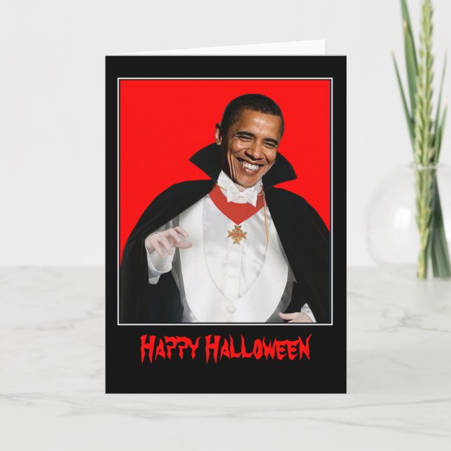 Carte Halloween heureux Obama (Devant)