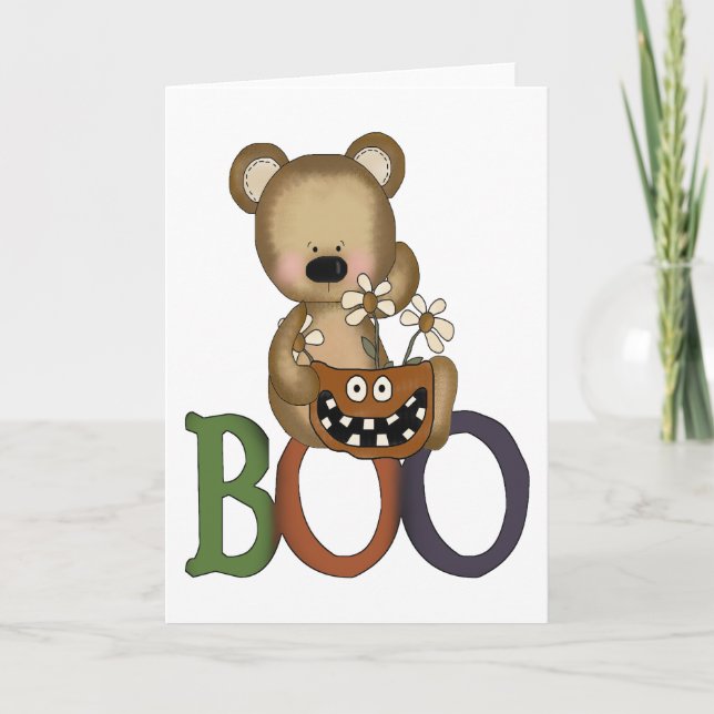 Carte Halloween huent l'ours (Devant)