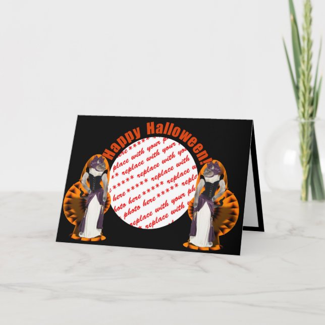 Carte Halloween Hussy / Chat d'Halloween (Devant)