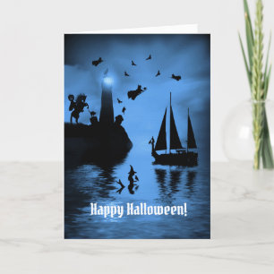 Carte Halloween Imaginaires sorcières Mermaid Océan