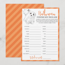 Halloween Jeu de Soirée Thématique Terminer Mon Ph