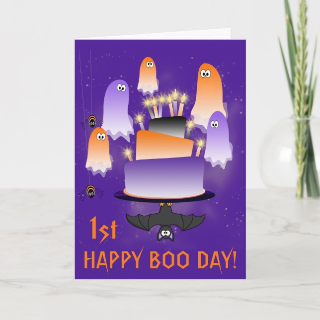 Carte Halloween Joyeux 1er Boo Day (Devant)
