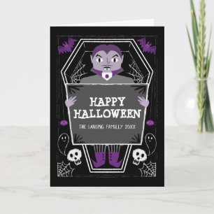 Carte Halloween joyeux du vampire