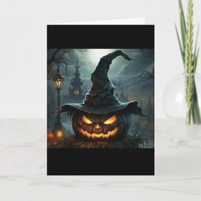 Carte Halloween, Joyeux Halloween, Halloween, Hant (Devant)