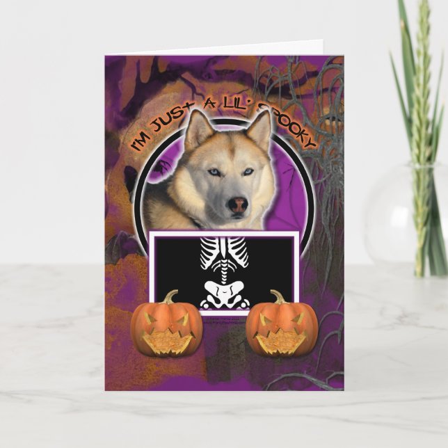 Carte Halloween - juste un cuivre éffrayant de chien de (Devant)
