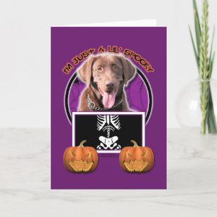 Carte Halloween - juste un Lil éffrayant - chocolat de