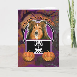 Carte Halloween - juste un Lil éffrayant - Sheltie
