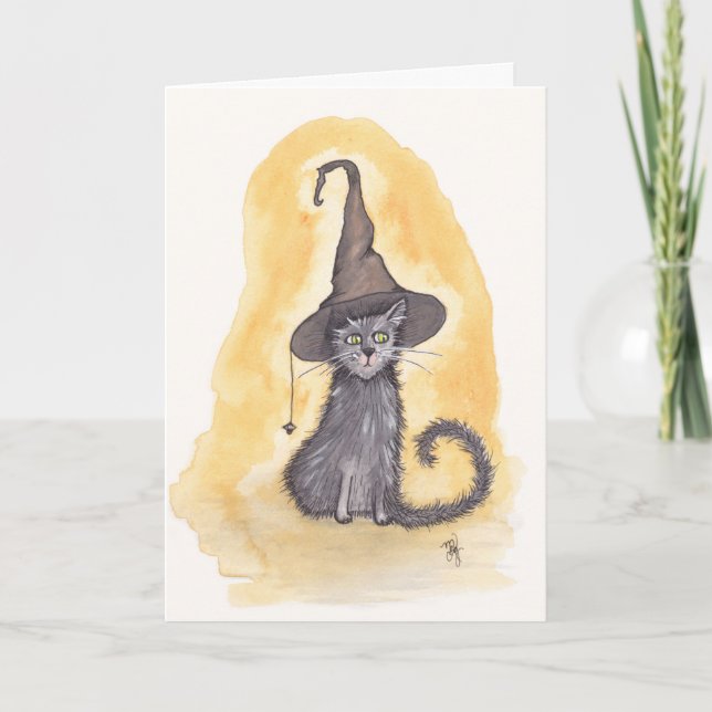 Carte Halloween Kitty Witch (Devant)