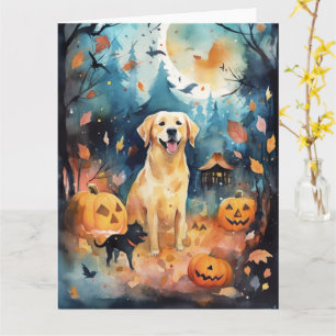 Carte Halloween Lappund Finlandais Avec Peur Citrouille