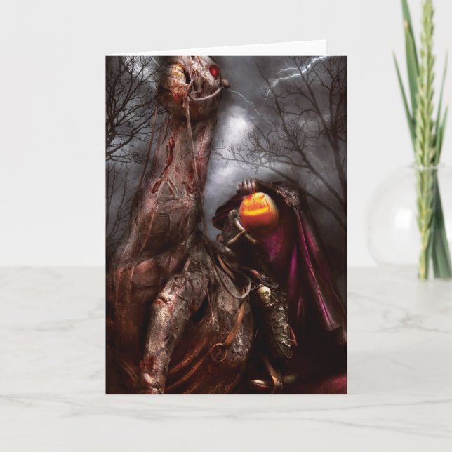 Carte Halloween - le cavalier sans tête (Devant)