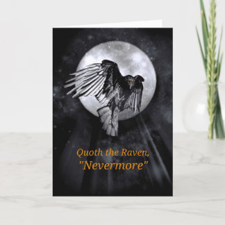 Carte Halloween Le Corbeau d'Edgar Allan Poe