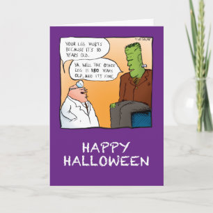 Carte Halloween, le docteur Frankenstein