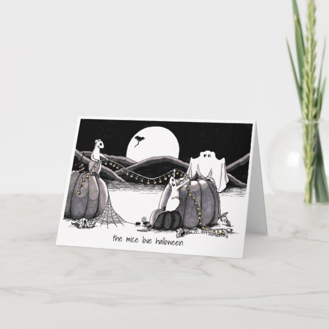 Carte Halloween : L'Halloween des souris (Devant)