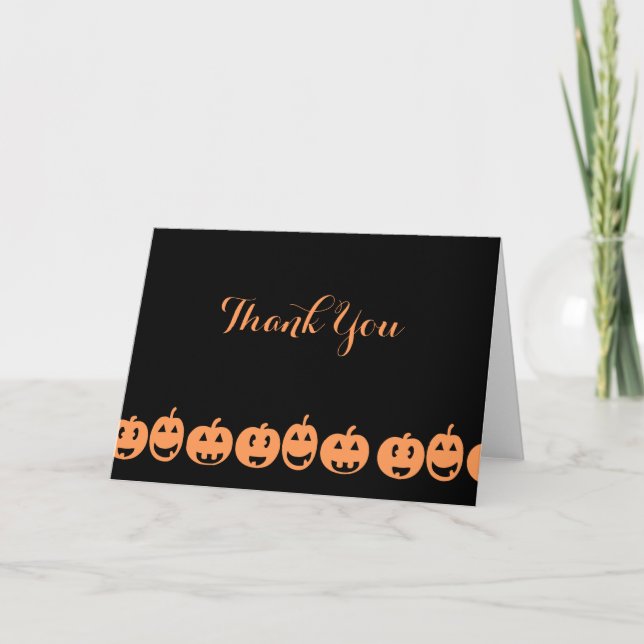 Carte Halloween Merci personnalisable (Devant)