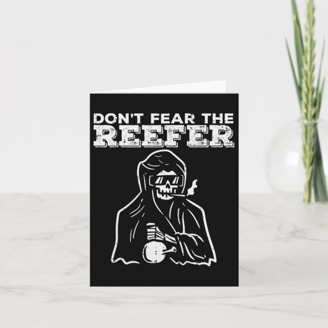 Carte Halloween Ne Craindre Reefer Grim Reaper Drôle Cos (Devant)