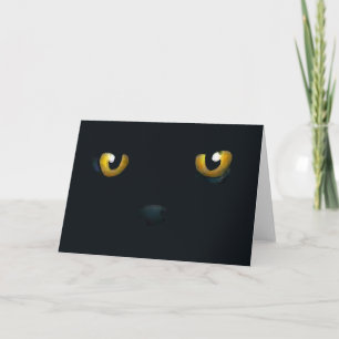 Carte Halloween noir chat