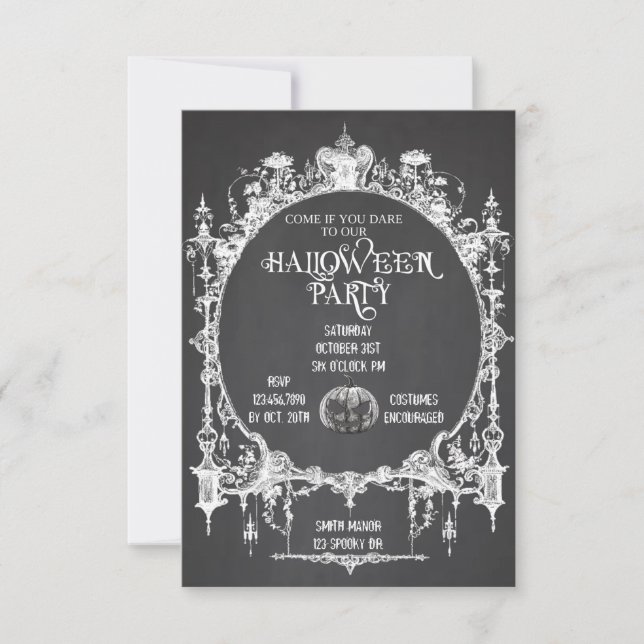 CARTE HALLOWEEN PARTY, COSTUME PARTY, ADULT HALLOWEEN (Devant)
